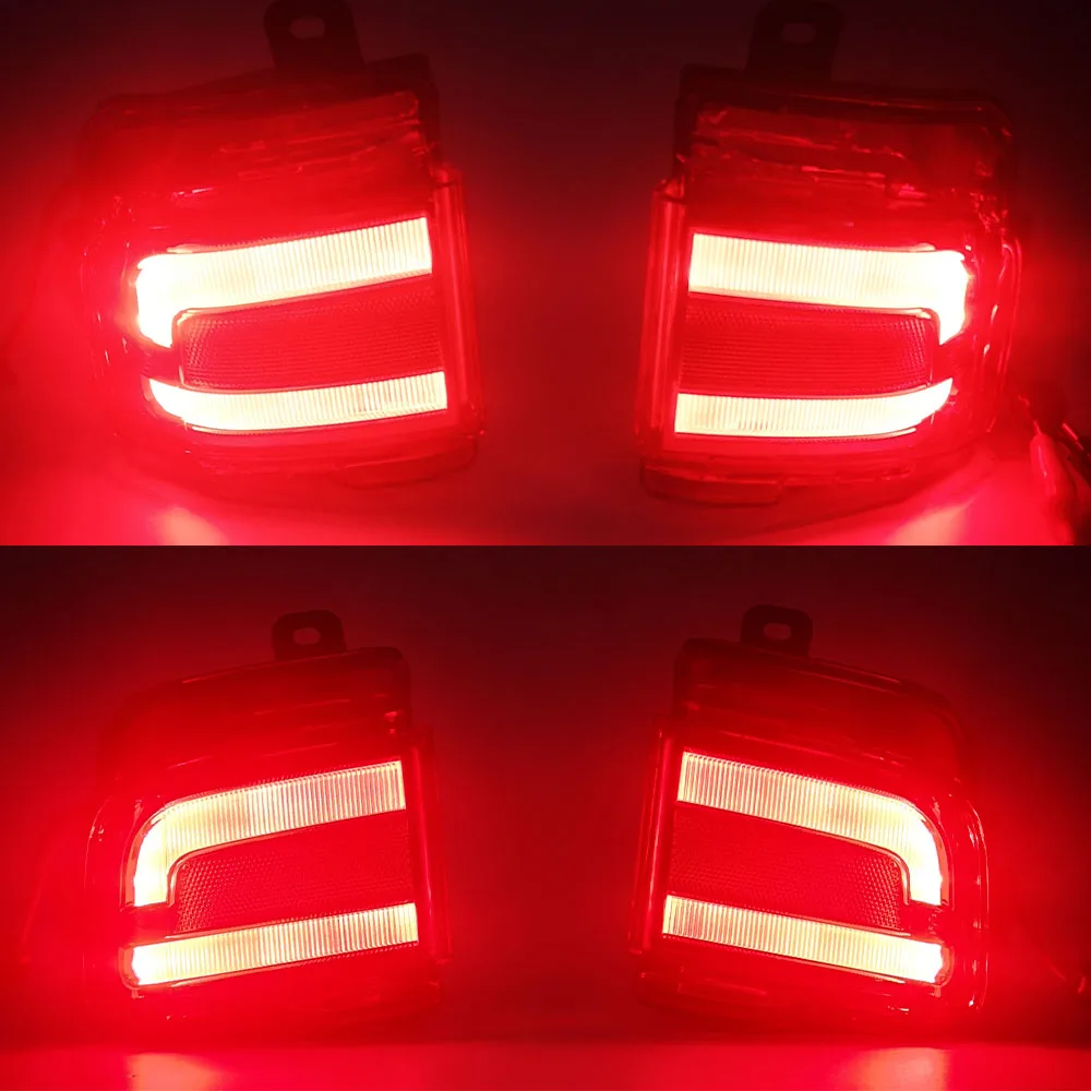 2PCS Reflector 12V Car LED Rear Fog Lamp Bumper Light Auto Warning