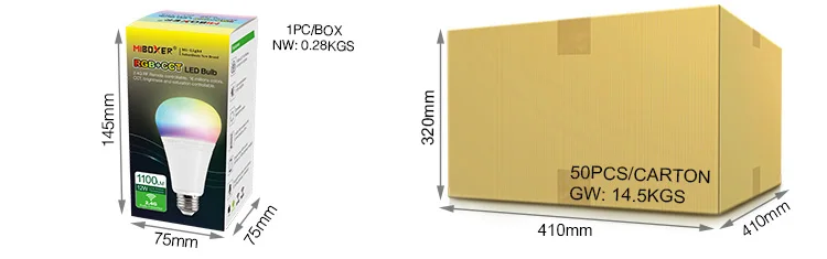 Miboxer 12 Вт RGB+ CCT светодиодный светильник FUT105 E27, лампа для помещений, 2,4 г, дистанционное управление смартфоном, приложение для спальни, гостиной, AC100~ 240 В