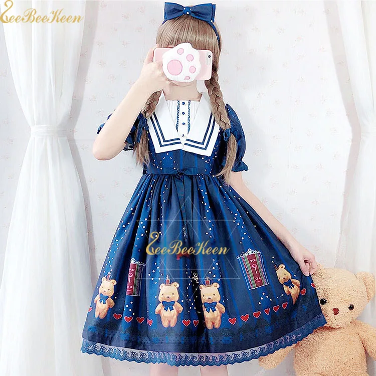 

Crown Bear Cosplay Costume Adult Halloween Cosplay Princess Dress Cute Girls Japanese Sweet Lolita Dress Women Gothic Dress