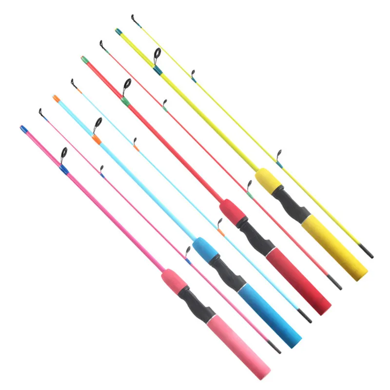 Portable Telescopic Winter Fishing Rods Ultra-Light Mini Ice Fishing Rods Fishing Tackle Fiberglass Straight Handle Ergonomic