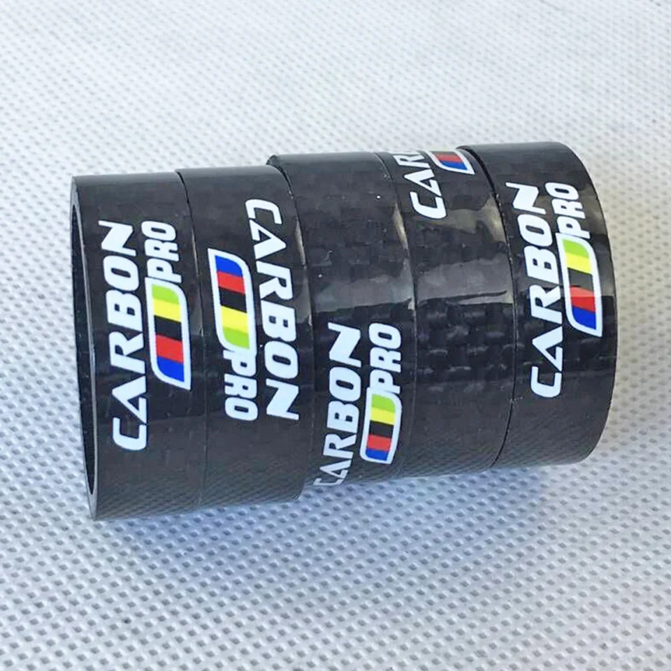 Set 8 Distanziatori Sterzo In Fibra Di Carbonio Per Bici - Spessori 1-20mm, Per Manubri 28.6mm, Leggeri E Resistenti - Foto 3