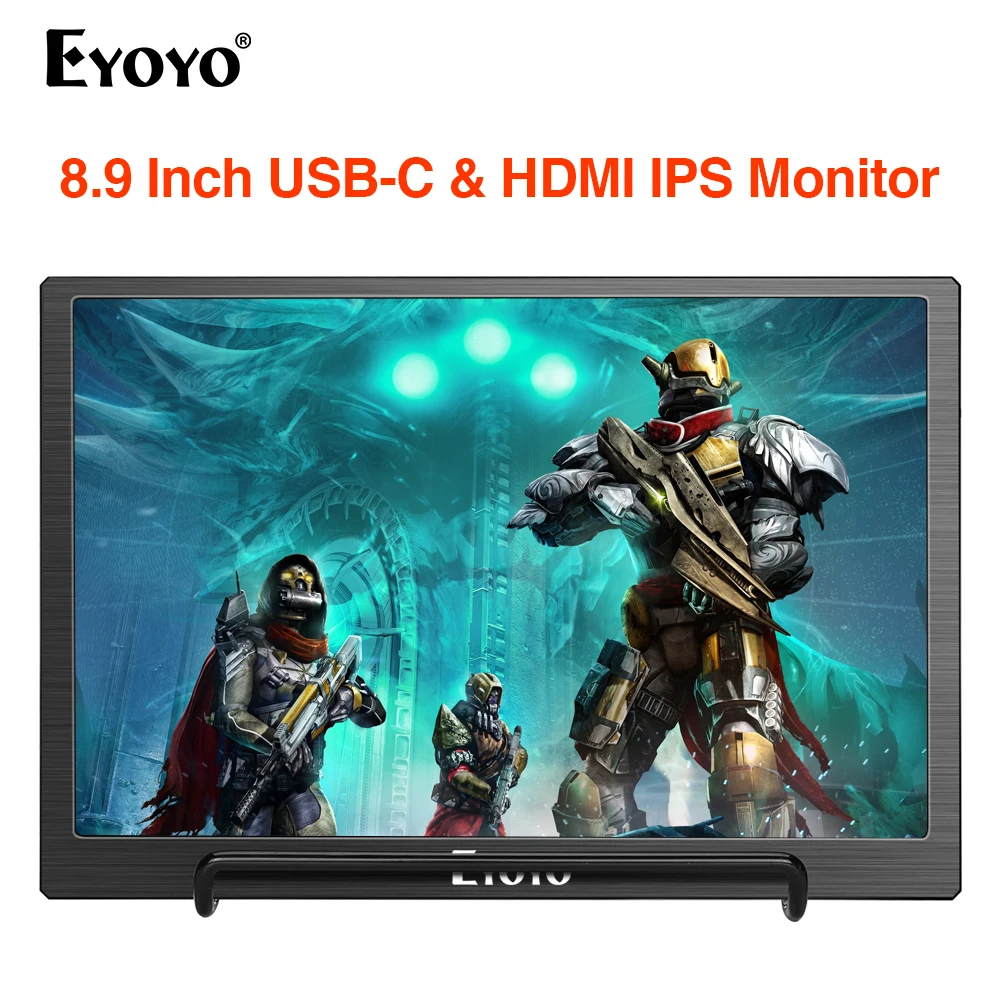

Eyoyo EM08H portable lcd hd monitor 1920X1080 8.9" usb type c hdmi for laptop phone xbox switch ps4 portable lcd gaming monitor