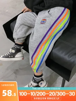 

Boys' Fleece Sweatpants Children's Thick Warm Casual Pants 2020 New Winter Pants Big Children Korean Style Pants