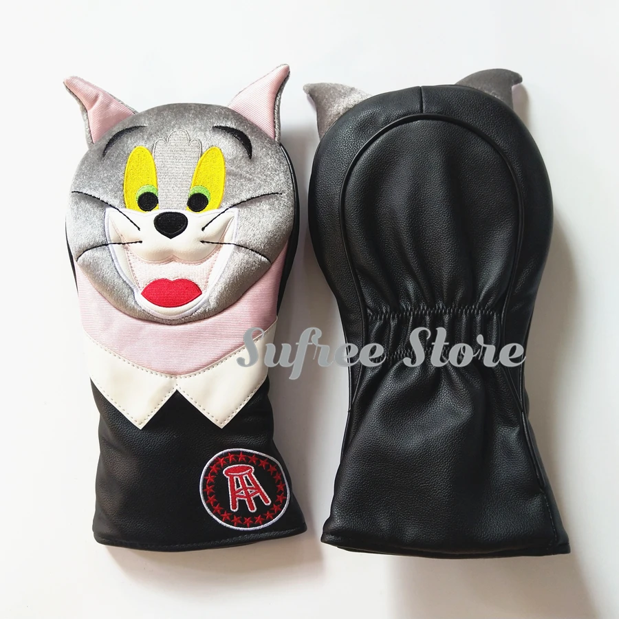 Cute Rabbit Golf Driver Headcover Lady PU Leather Golf Wood Cover Plush Animal Golf Head cover for 1#02