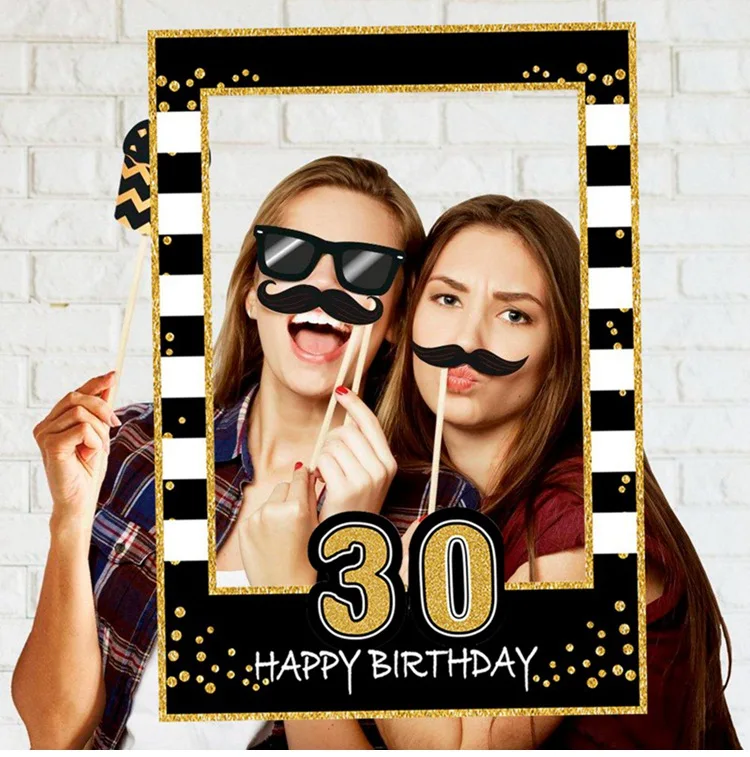 FENGRISE фоторамка реквизит на день рождения Декор 30th 40th 50th День Рождения Декор для взрослых День рождения партия поставок пользу подарка