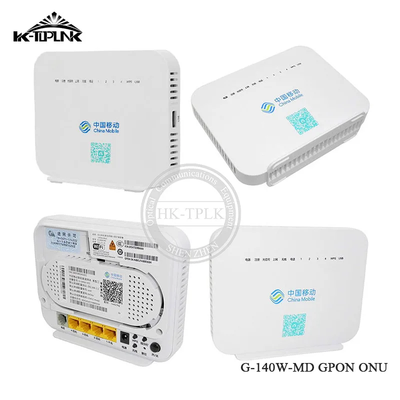 8 шт ONT ONU GPON Wi-Fi G-140W-MD английской прошивкой Gpon Onu 1GE + 3FE 1Tel USB бесплатная доставка 100%