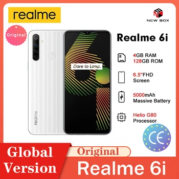 

Realme 6i 4GB 128GB Smart Phone 5000mAh 18W Fast Charging 48MP Four Cameras HD Display Сотовый телефон الهاتف الخلوي Teléfono