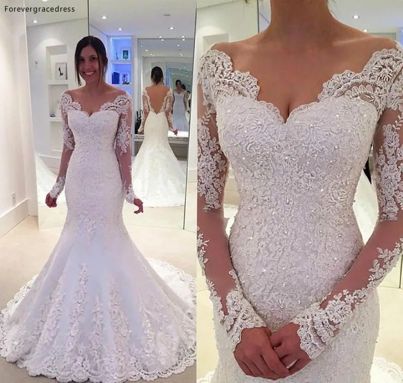 Honey Qiao Wedding Dresses Vestido De Noiva Rustic Mermaid Long Sleeve 2017 Vintage Sexy Lace Backless Turkey Bridal Gowns  183 (2)