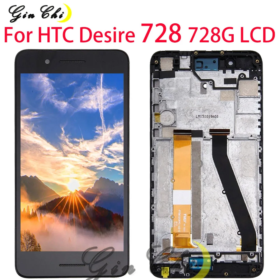 ЖК-дисплей с дигитайзером тачскрина для HTC Aspire 728 728G рамкой запасные части |