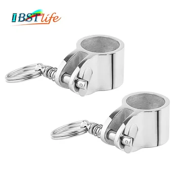 

2PCS Stainless Steel 316 Jaw Slide Clamp with Quick Release Pin 1 inch 25mm Bimini Top Hinged Slide Fitting Hardware Marine Boat