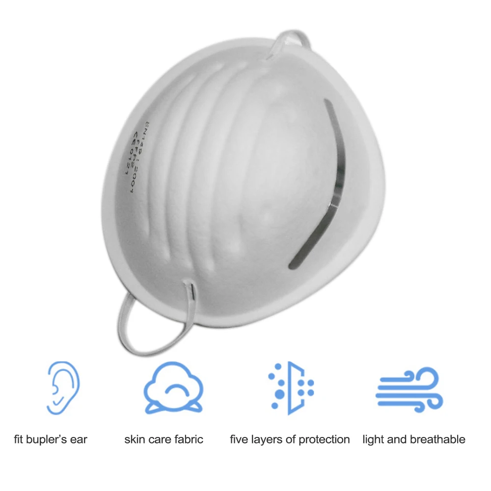 

60/40/20pcs FFP2 Mask Cup Type 5-layer Civilian Masks Dustproof Breathable Face Masks Respirator Non-woven Mask FFP2