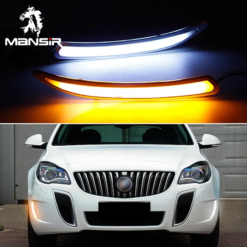 Светодиодный дневной светильник s для Opel Insignia GS 2010 2011 2012 2013 2014 2015 желтый поворот