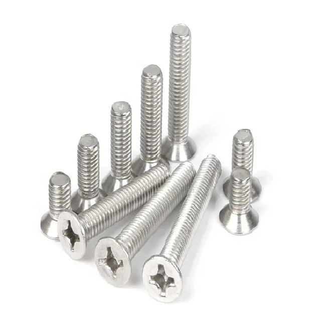 100pcs/lot UNC 6-32*3/16 1/4 5/16 3/8 1/2 5/8 3/4 7/8 1 inch Stainless steel A2 flat head countersunk phillips screw