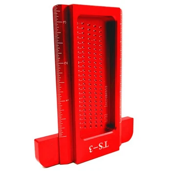 

Woodworking Scribe TS-3 T-Type Ruler Hole Scribing Gauge Aluminum Crossed Feet Woodworking Crossed-Out Tool Measuring Tool