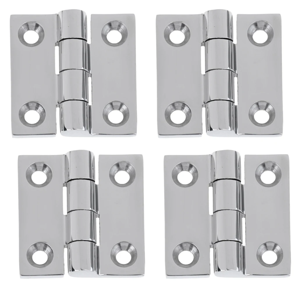 4pcs Marine Boat Door Hinge Mount 316 Stainless Steel Fitting Hardware 38x38mm