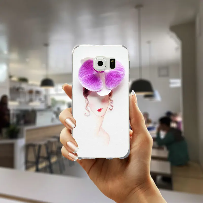 Для Samsung Galaxy J1 J2 J3 J4 J5 J6 J7 J8 мини Prime чехол мягкий, ТПУ чехол арт для девочек, украшенное лепестками, цветочным принтом; обувь на каблуке