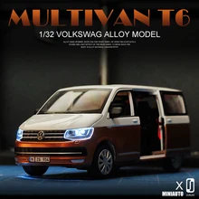 1:32 Высокая Имитация Volkswagen T6 Multivan MPV хлеб бизнес автомобиль сплав автомобиль модель игрушка для мальчиков автомобиль модель для детей Подарки