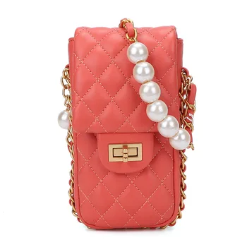 

2020 new popular bag small fragrance mobile phone bag female crossbody summer mini vertical small bag black chain bag