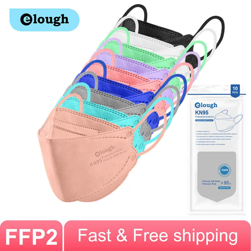Elough FFP2 маска для лица KN95 Mascarillas FPP2 Homologada тушь ресниц взрослых ffp2mask