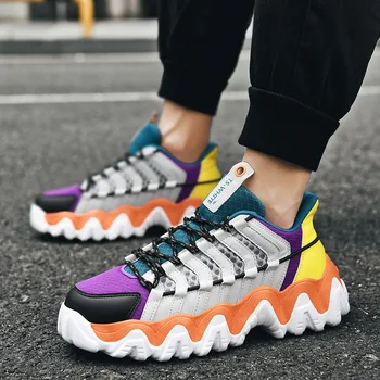 

Men Sneakers Casual Chunky Platform Running Shoes Breathable Adult Male Designer Shoes Fashion Footwear Sapatos Masculinos Tenis