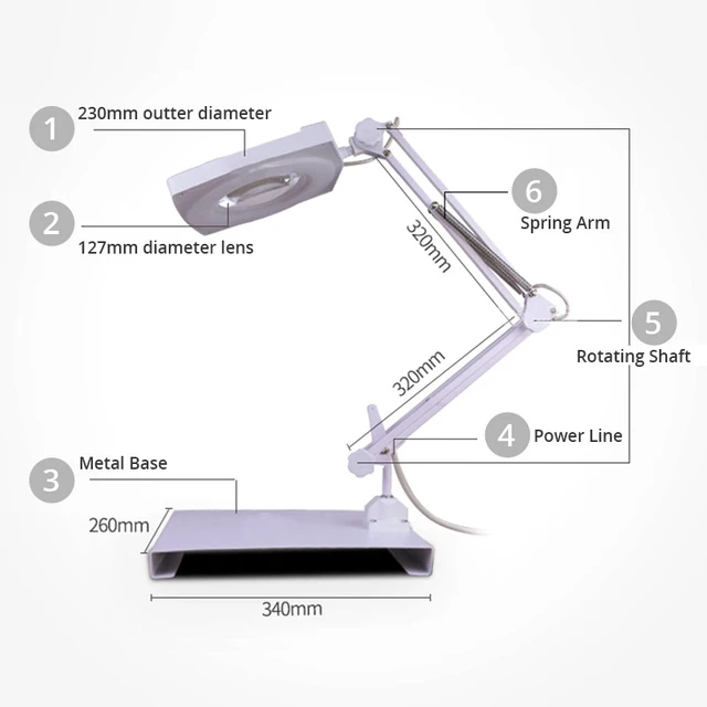 5X,8X,13X,20X,25X,28X Multi Power Lupa Head Magnifying Glass with 1 LED +3  Lenses - AliExpress