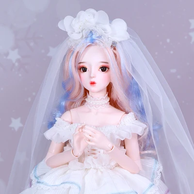 DBS 1/3 BJD коллекция фантазий механическое соединение тела, включая волосы, глаза, одежду 62 см Высота девушки ледяной, SD - Цвет: snow white version 2