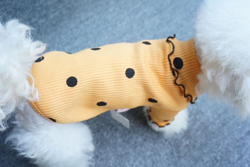 Три цвета 2XS-3XL теплые зимние свитер для собаки свитера щенок одежда Vestidos жилет пальто для кошек, домашних животных, собак куртка одежда в Мальтийском стиле - Цвет: Цвет: желтый
