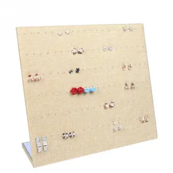 

Fashion L Shape Earrings Ear Studs Jewelry Show Jewelry Display Rack Velvet Fabric Necklace Display Stand Organizer