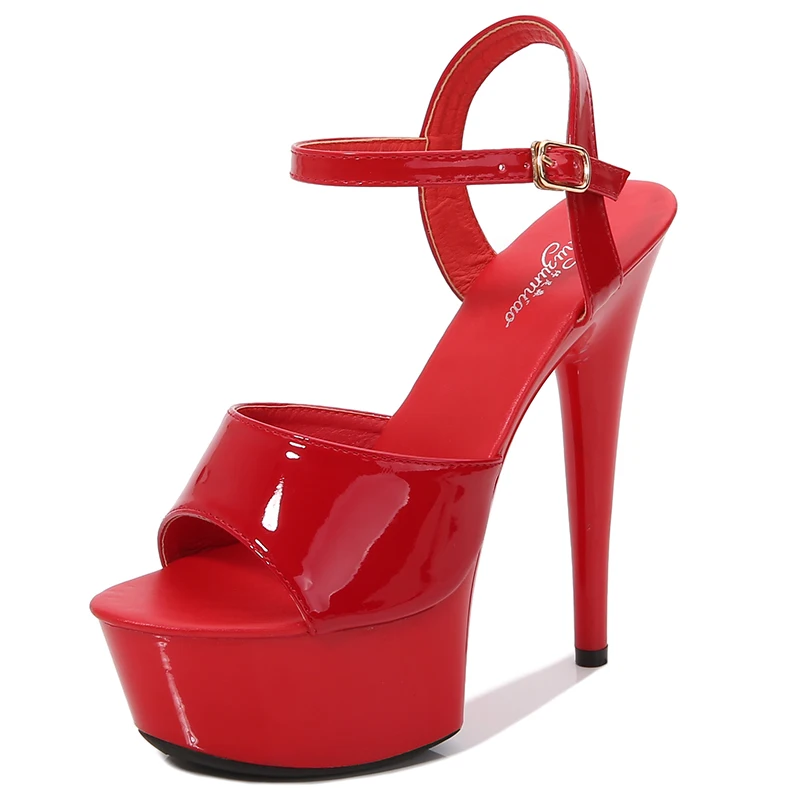 Модельные босоножки на высоком каблуке с артефактом для прогулок; Thin-heeled15-13cm пикантные черные летние туфли на платформе и высоком каблуке - Цвет: Прозрачный