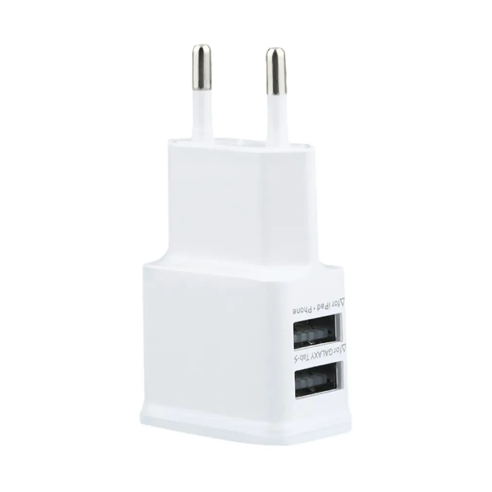 Белый/черный Универсальный портативный легко переносить 5 в 2A двойной USB порт ЕС