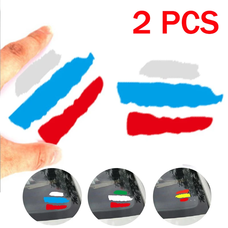 

2PCS Russia/Spain/Italy Flag Car Sticker Waterproof Auto Window Reflective Sticker Body Bumper Decoration Sticker