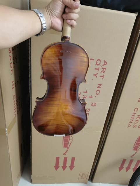 Violon en bois massif 4/4 fait à la main pour enfant et adulte, instrument  de musique, motif naturel, marron, haute qualité - AliExpress