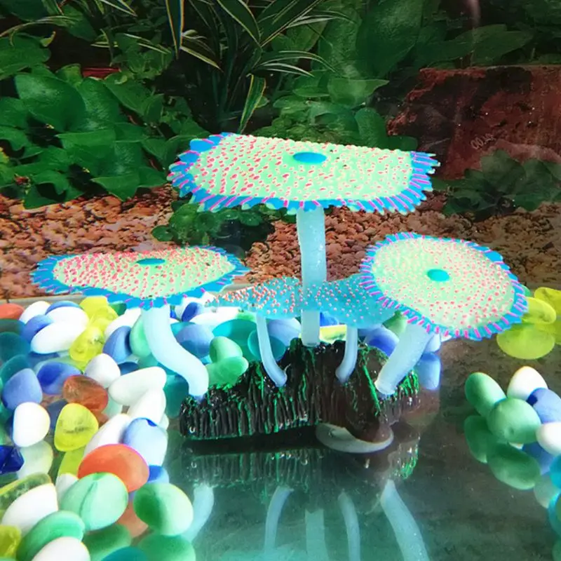 Моделирование растений светящаяся звезда точка Anemone подводный мир небольшой пейзаж украшения для аквариума