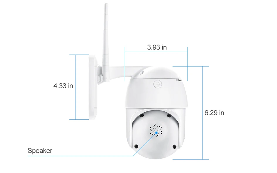 Techege H.265 1080P Wifi камера 2MP PTZ камера скоростная купольная ONVIF уличная беспроводная камера двухсторонняя аудио домашняя камера наблюдения
