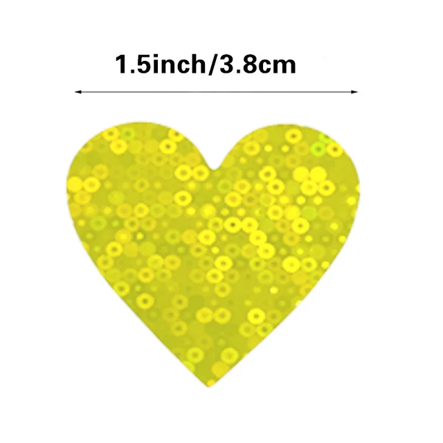 500pcs Glitter Heart Stickers for Envelopes Valentine's Day Sparkling Heart  Stickers Decorative Love Stickers Holiday Decoration