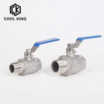 

CK 304 Stainless steel ball valve 1/4” 3/8” 1/2'' 3/4'' 1“ Female/Male Thread Valve Connector Joint Pipe Fitting Coupler Adapter