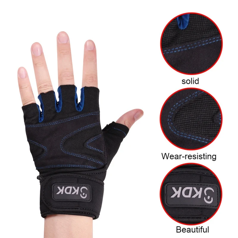 Мужские гантели для фитнеса, полутренировочные перчатки для занятий спортом на пальцах, ударопрочные Нескользящие дышащие спортивные перчатки для занятий тяжелой атлетикой
