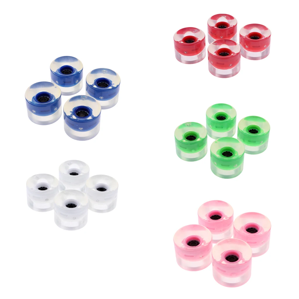 

4 Pcs Light Up Longboard Wheels Flash 60mm with Magnetic Core Replacement Scooter Light Flash Wheels for Skateboard Longboard