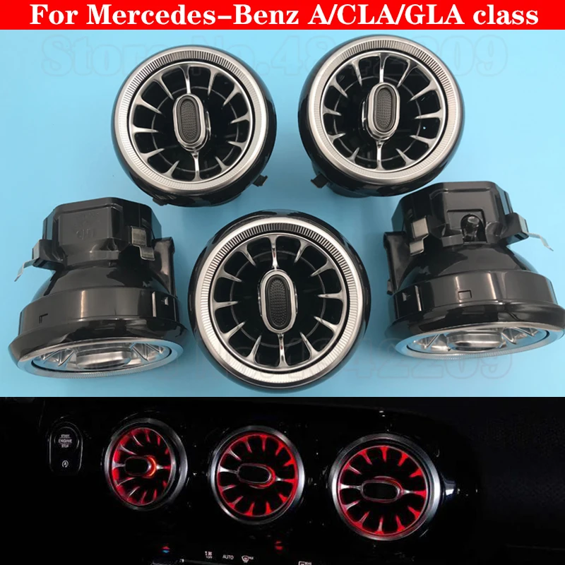 

For Mercedes-Benz A/B/CLA/GLA class W176 W117 W156 W246 12-color Car LED Atmosphere Lamp Turbine Ambient Light Illuminated Set