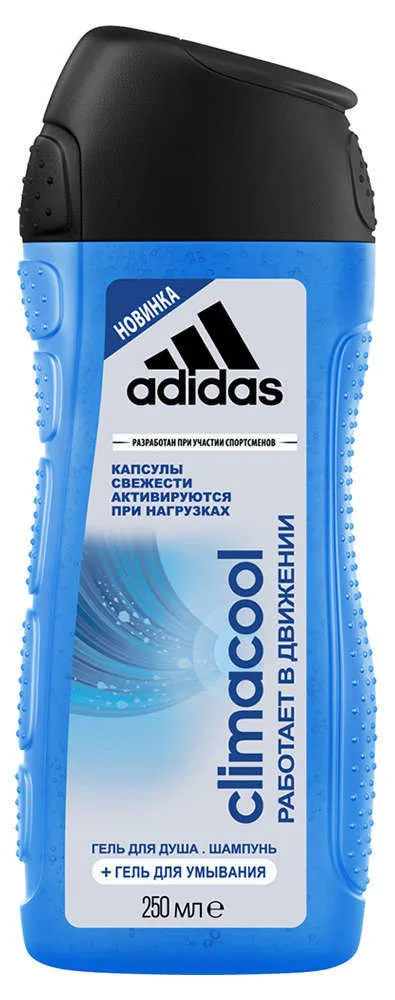 Гель для душа,шампунь и гель для умывания «Climacool» Adidas, 250 мл