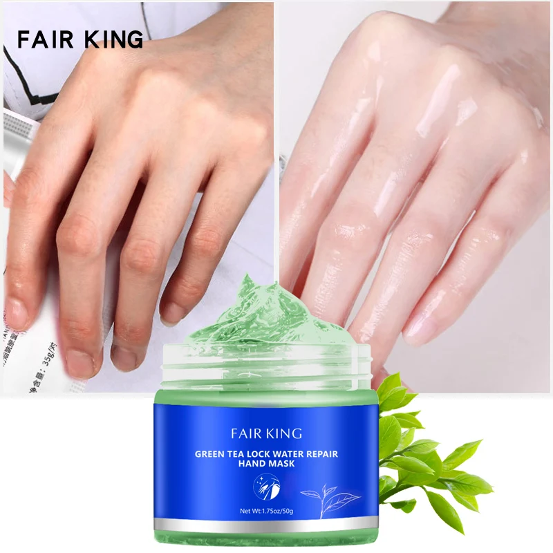 Green Tea Moisturizing Hand Wax Whitening Skin Hand Mask Repair Exfoliating Calluses Film Anti-Aging Hand Skin Treatment Cream