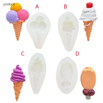 

Sweet Ice cream Cones Soap Mold Silicone Resin Casting Pendant Mold Cake Decor Mould Jewelry Making Tools Art Craft