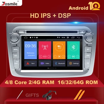 

4GB 1 Din Android 10 Car Radio DVD Player For Alfa Romeo Mito 2008- Car Multimedia 8 Core RAM 64GB GPS Navigation Stereo Audio