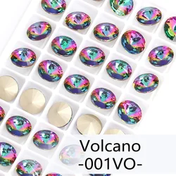 Blue Rose Mixed Round Crystal Glass Rhinestones for Craft and Clothing Decoration (Volcano)