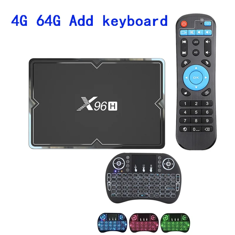 4G 64G Add keyboard X96 H Смарт ТВ коробка X96 Мини Android 9,0 4 Гб 64 Гб оперативной памяти, 32 Гб встроенной памяти, процессор Allwinner H603 2,4G& Wi-Fi 5 ГГц Wi-Fi 1080P 6K Netflix Youtube IPTV Set-top BOX - Цвет: 4G 64G Add keyboard