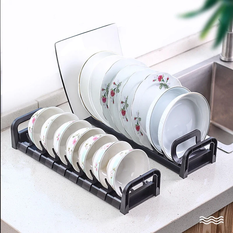 Dish Drying Rack Storage Shelf Utensil/Cutting Board/Knife Holder Widened  Large Size Organizer Drain Board For Kitchen Counter - AliExpress