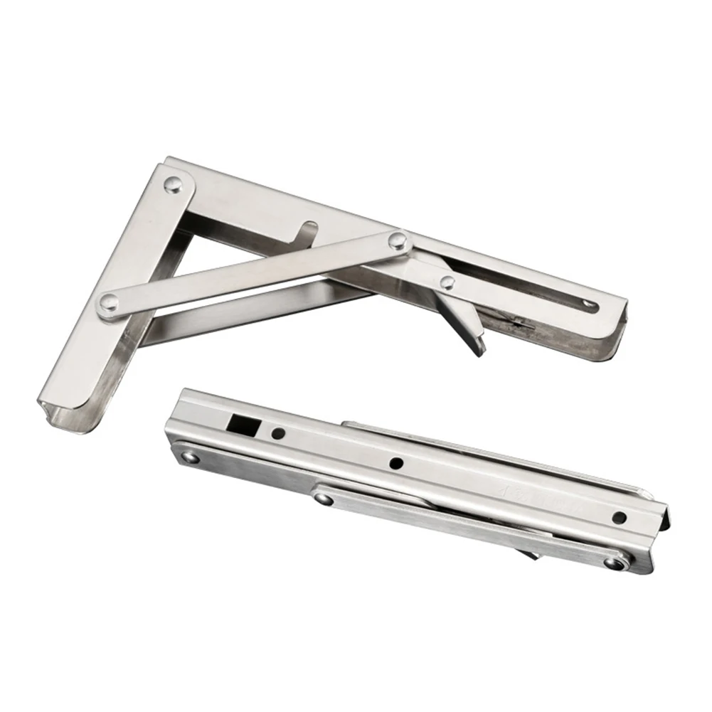 2pcs Stainless Steel Folding Stand Table Bracket Shelf Bench 200kg Load Heavy Repisas Flotantes Стол Складной Mesa Plegable