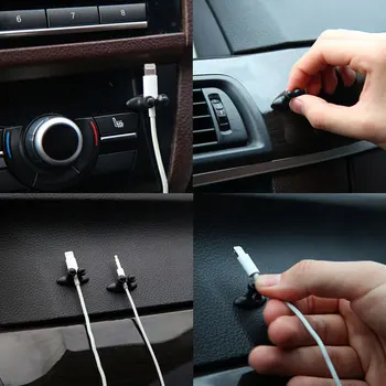 

8Pcs Car Winder Multi-purpose Interior Clip Earphone Cable Clip Charging Cable Clip Tow Wire Clip Arrangement Wiring Panel Clamp