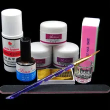 Акриловый порошок для ногтей акриловая жидкость 75 мл Кисть ручка шлифовальный буферный набор для ногтей
