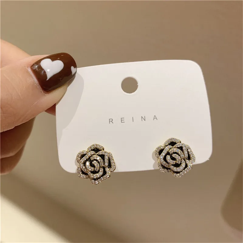 Big Brand Camellia CC Earrings Stud Earrings Unusual Earings fashion jewelry 2021 Accessories for women|Stud Earrings| - AliExpress